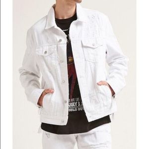 Forever 21 men’s white jean jacket